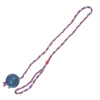 Flamingo  Ball With Rope ФЛАМИНГО игрушка для собак, мяч из литой резины на веревке , 6,3 см.